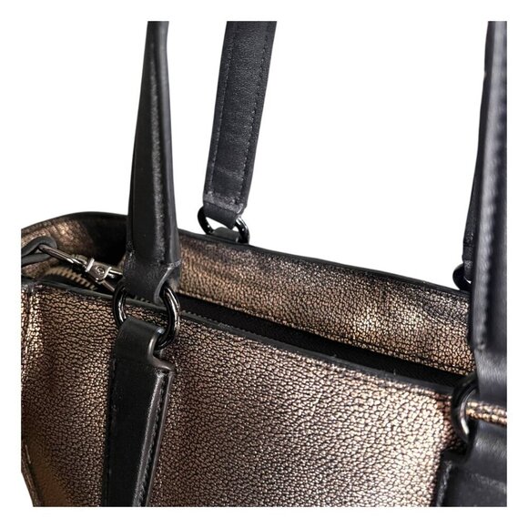 Coach Crosby Bronze Gold Pebbled Leather Purse Handbag Crossbody Strap Authentic - Picture 10 of 15